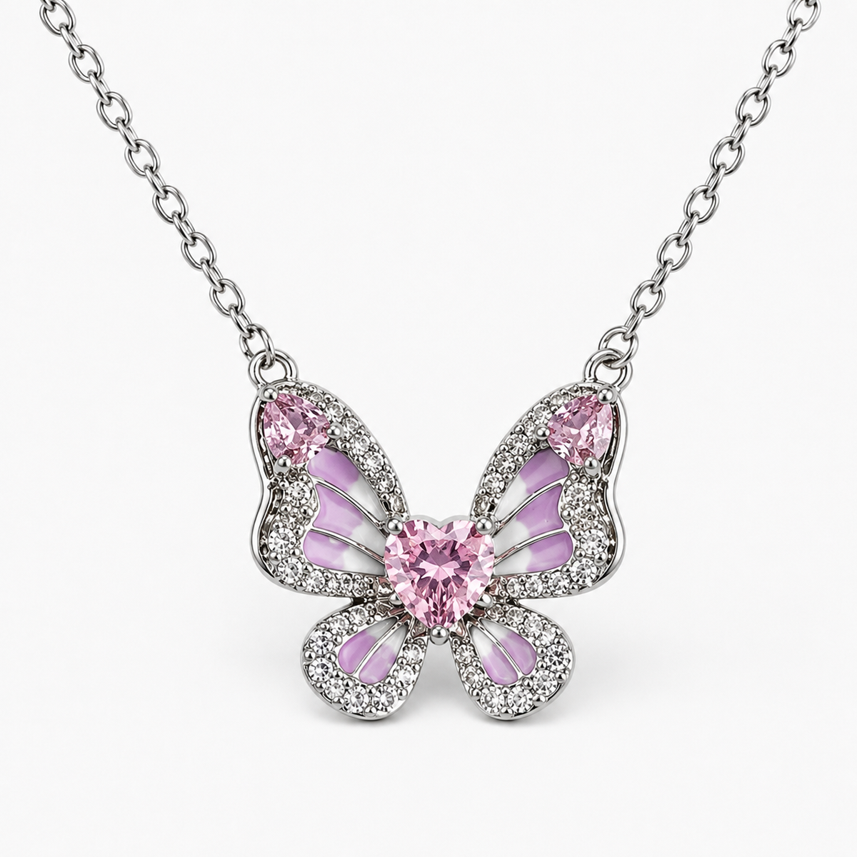 Celistia Pink Butterfly Kolye