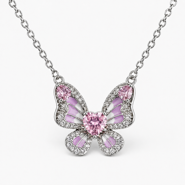 Celistia Pink Butterfly Kolye