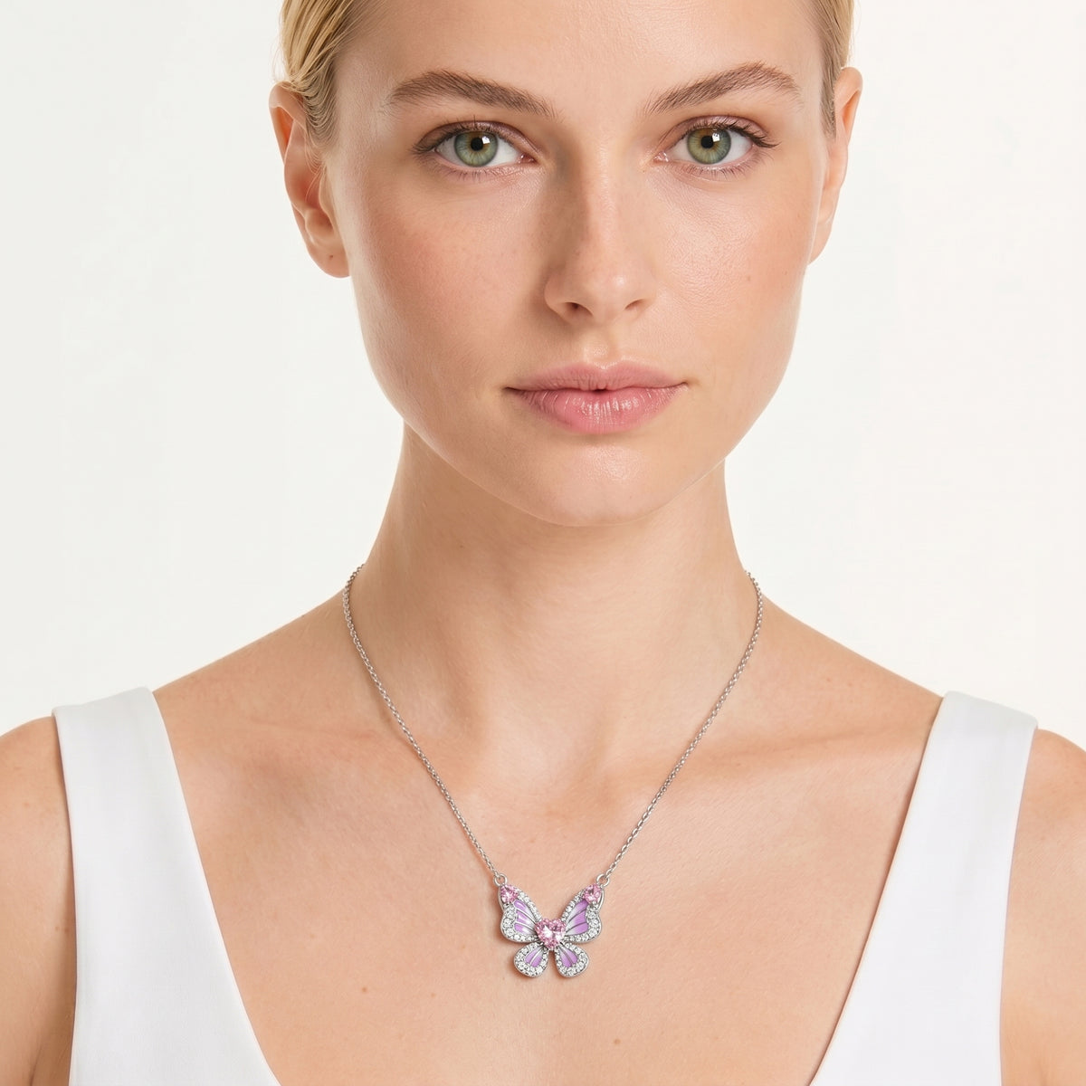 Celistia Pink Butterfly Kolye